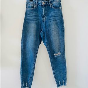 High Waisted Ripped Jeans